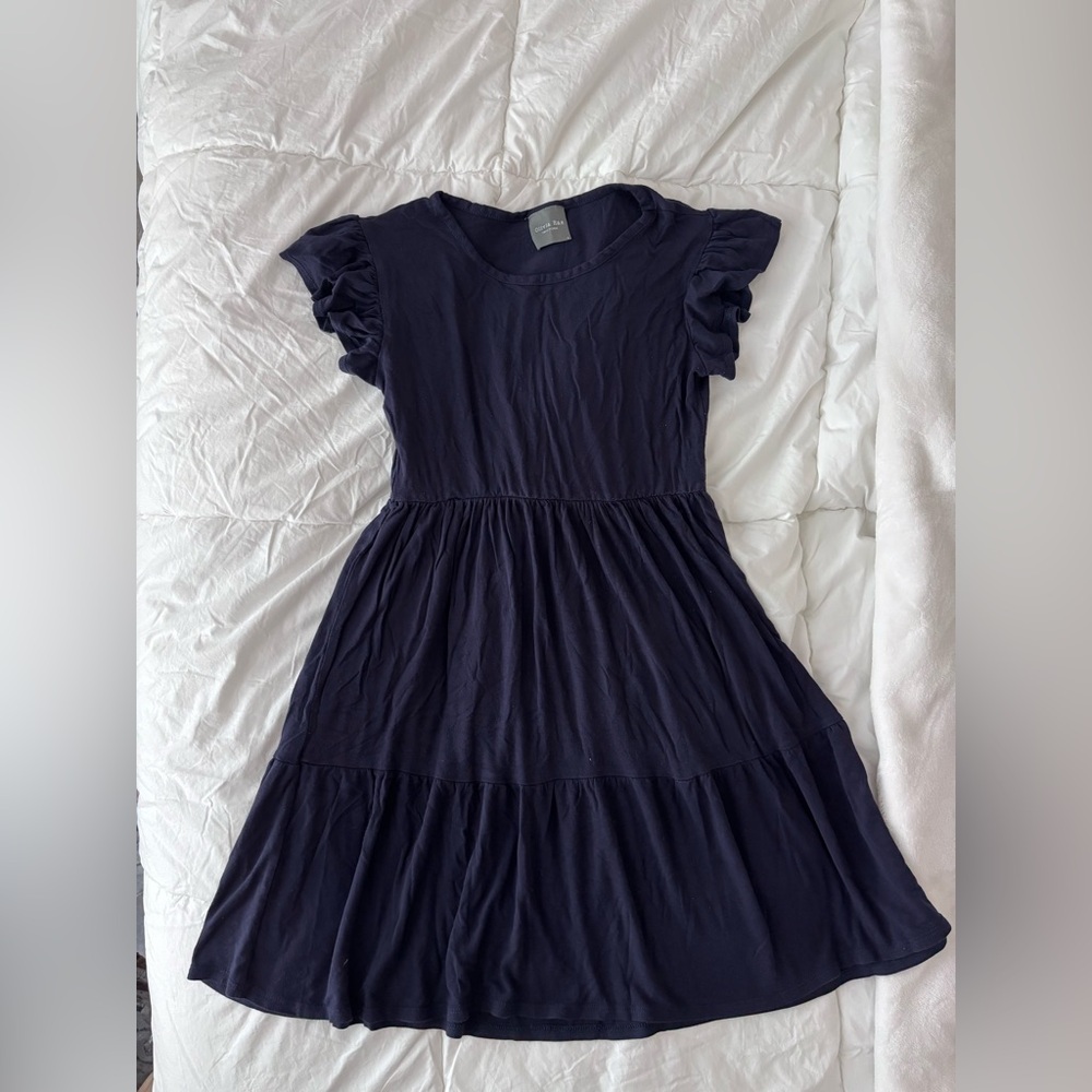 Olivia Rae Deep Purple Ruffle Sleeve Dress